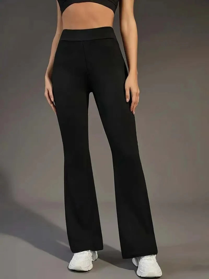 Casual Sexy Basic Solid Flare Pants Y2K Slim Low-Waisted Boot Cut Pants Women 2024 Autumn Spring Fashion Streetwear Lady