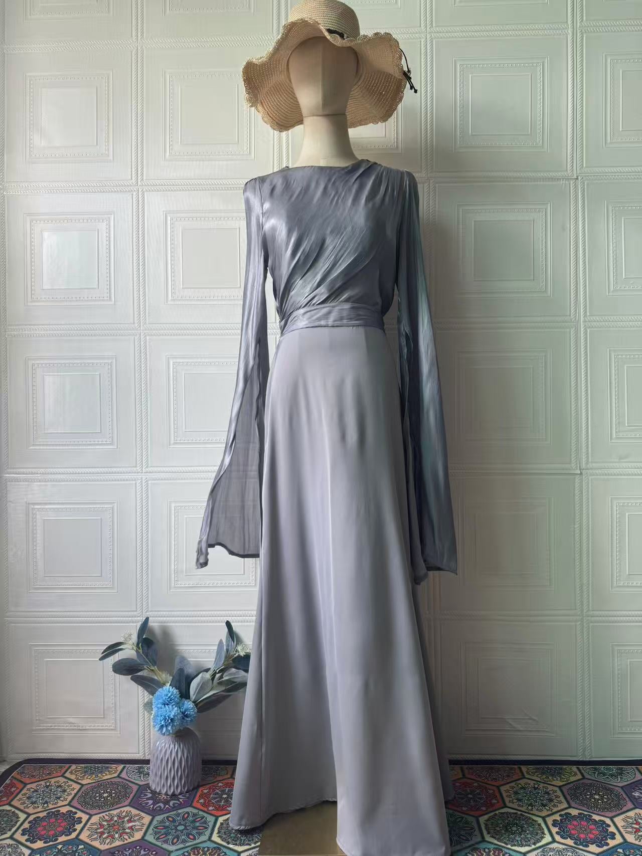 Polyester Long Sleeve Dress Dress Women