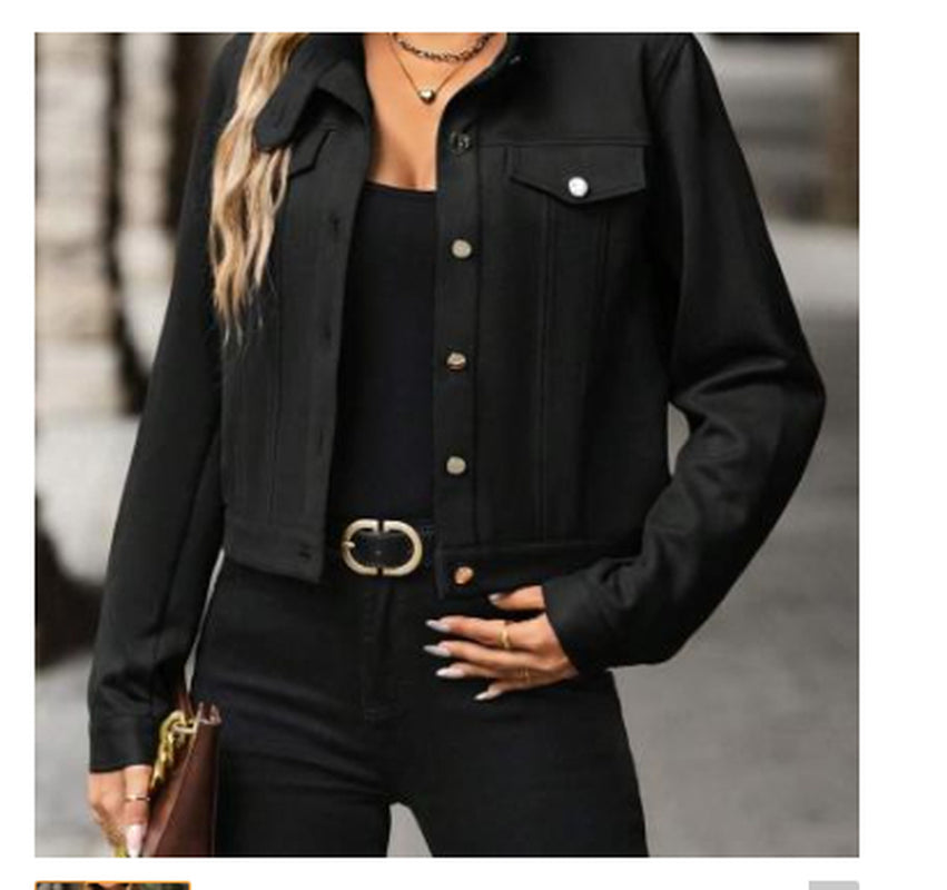 Women'S Casual Cropped Casual Jacket