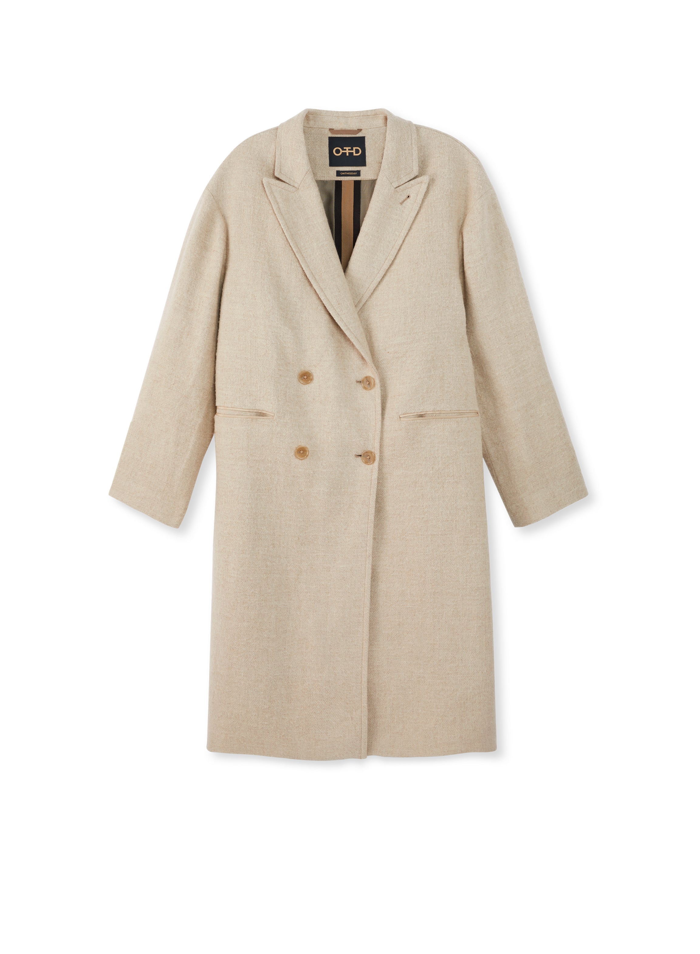 Brushed Linen Oversized Coat (Oat)