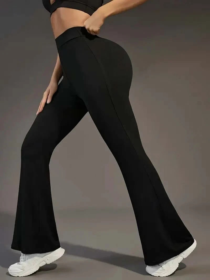 Casual Sexy Basic Solid Flare Pants Y2K Slim Low-Waisted Boot Cut Pants Women 2024 Autumn Spring Fashion Streetwear Lady