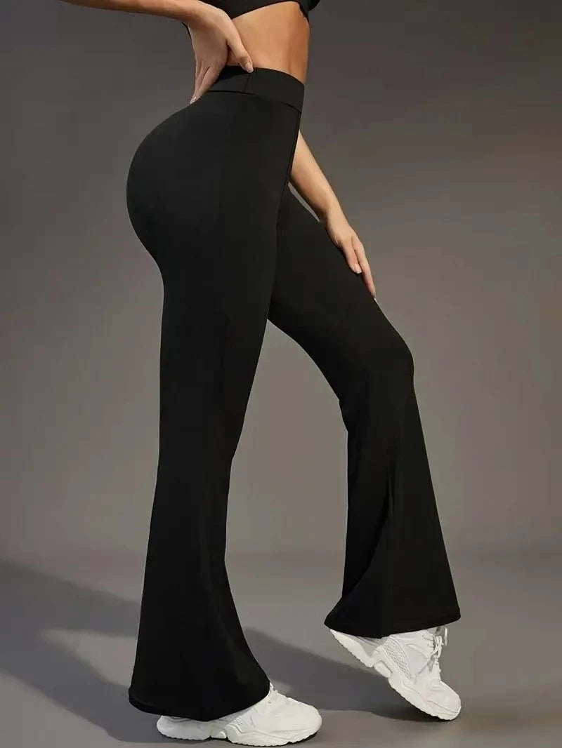 Casual Sexy Basic Solid Flare Pants Y2K Slim Low-Waisted Boot Cut Pants Women 2024 Autumn Spring Fashion Streetwear Lady